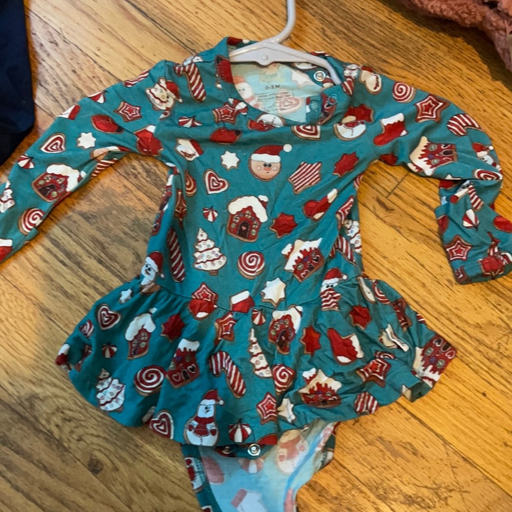 Infants Christmas Cookie Onesie Dress